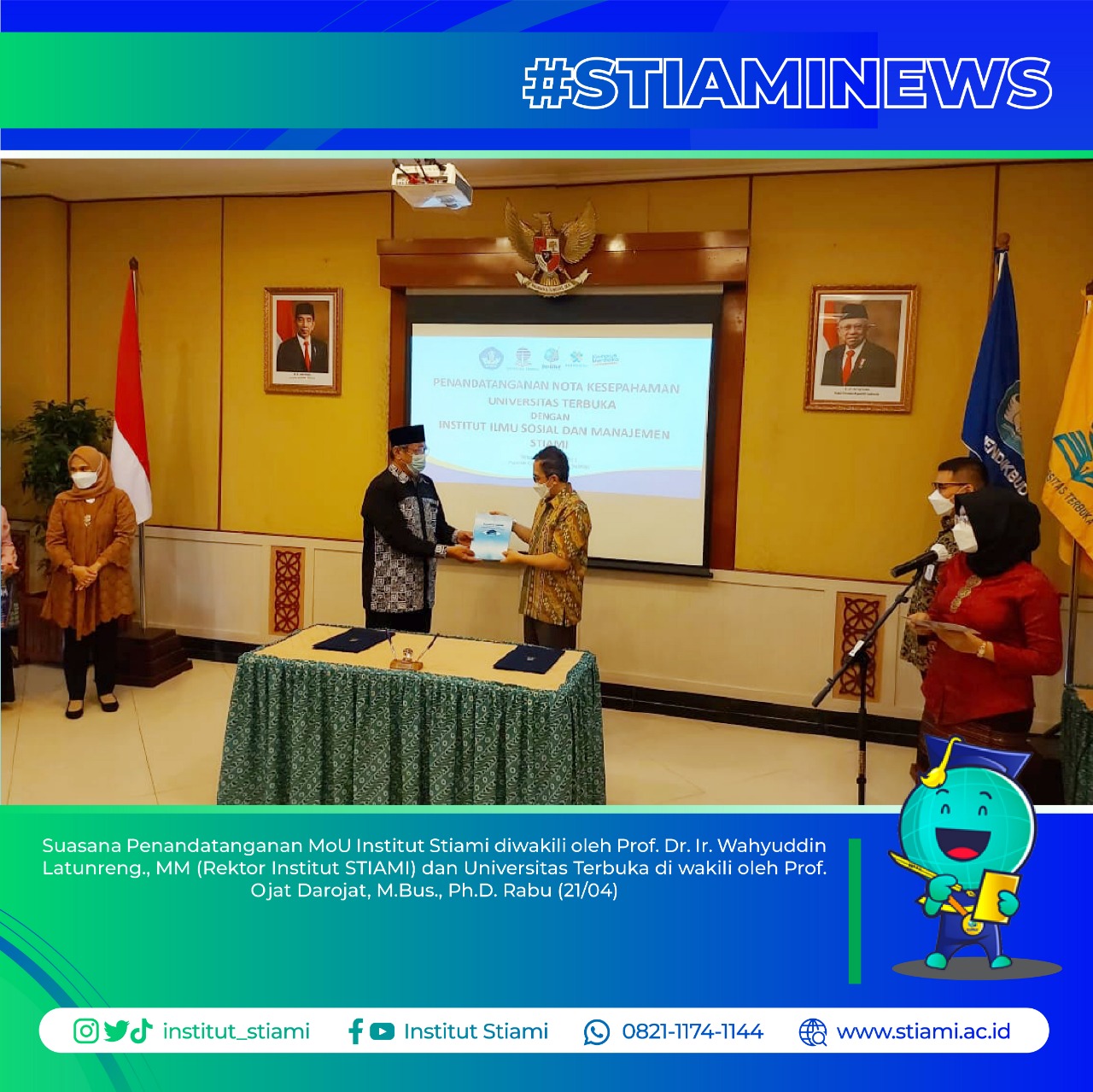 Institut STIAMI MoU dengan Universitas Terbuka