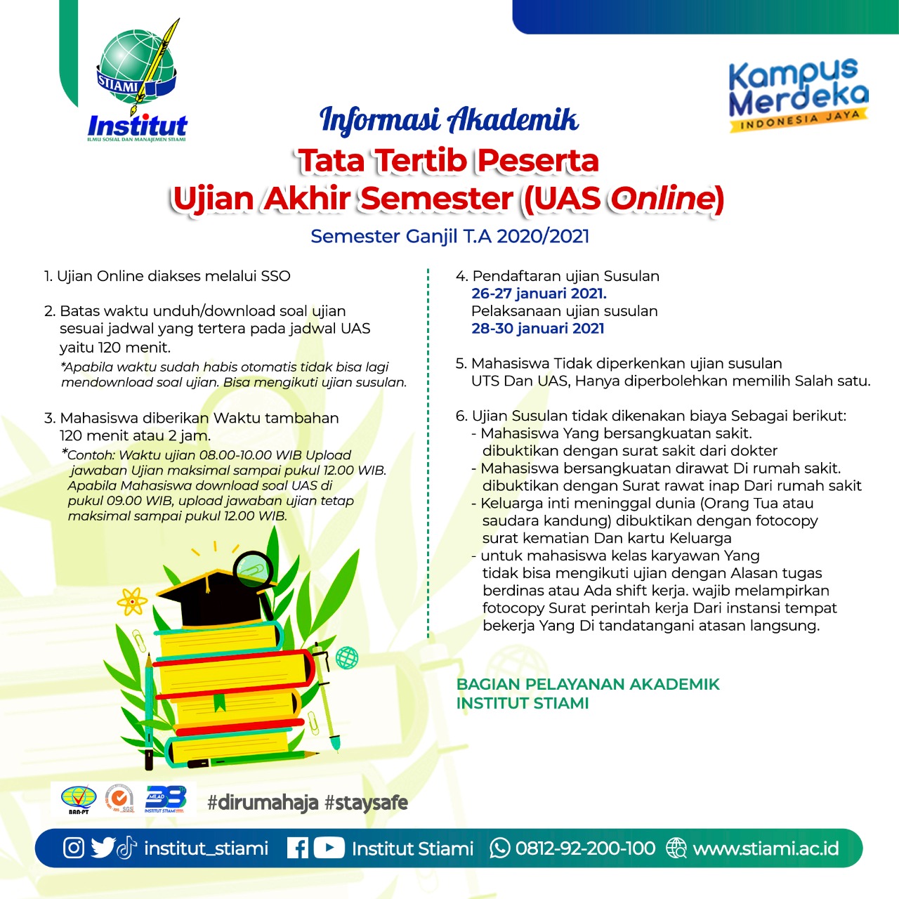 TATA TERTIB UAS ONLINE SEMESTER GANJIL TA 2020/202