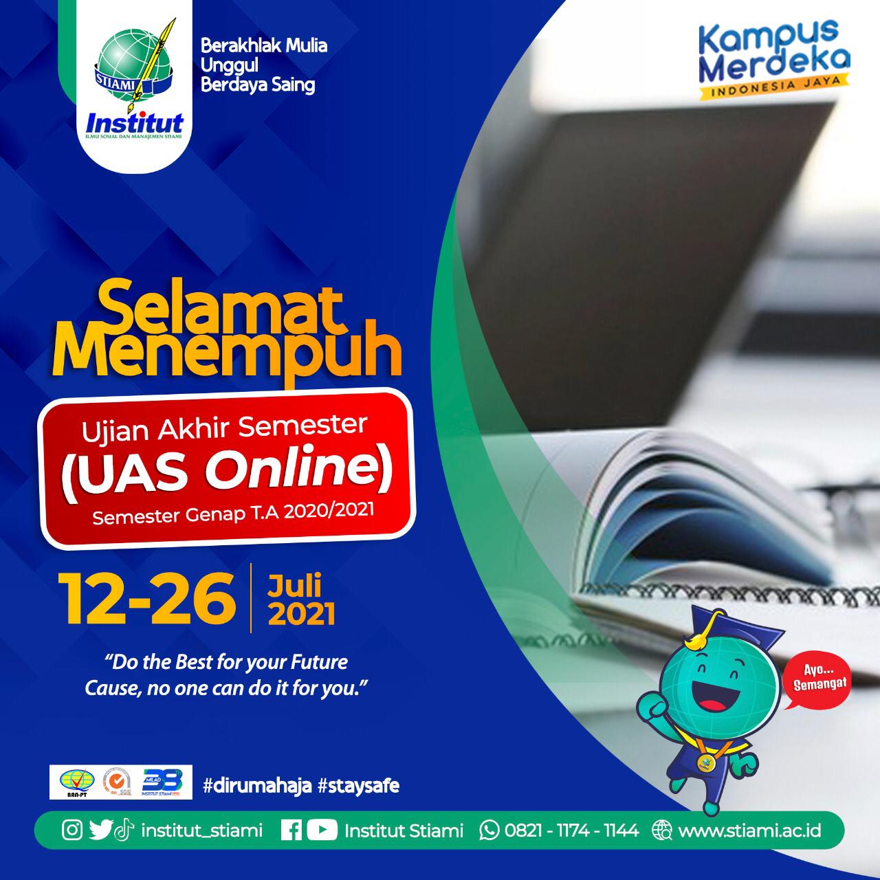 	INFORMASI UAS ONLINE SEMESTER GENAP TA 2020/2021