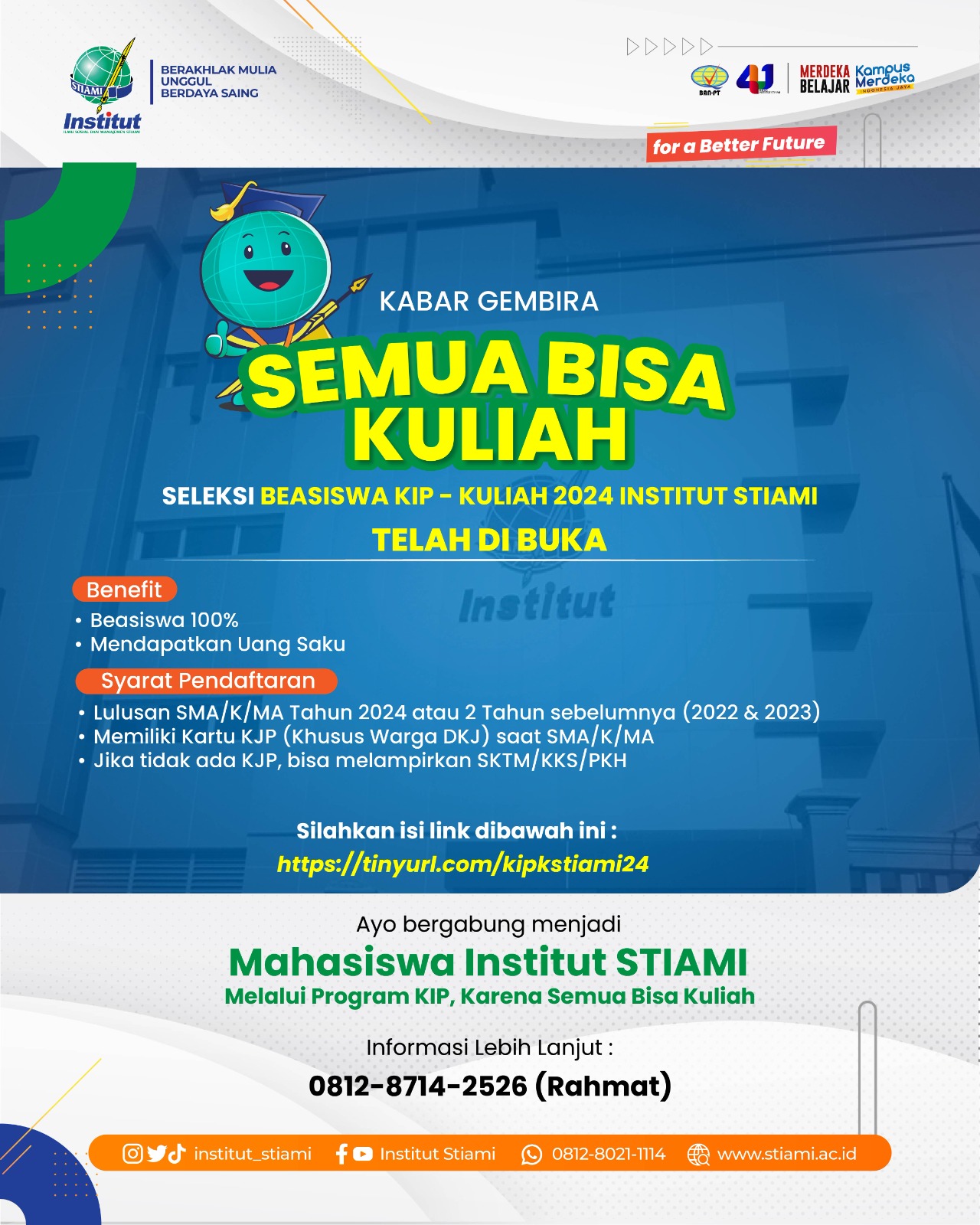 Semua Bisa Kuliah di Institut STIAMI